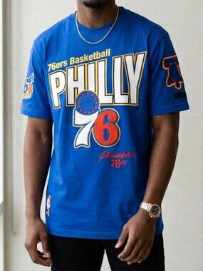 2/$100 NEW Pro Standard Philadelphia 76ers "Philly 76" Premium NBA Tee SZ L